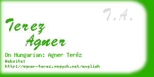 terez agner business card